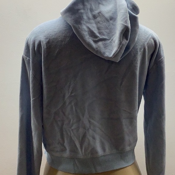Social Scene Size Large Light Blue Crop Hoodie Zipper Jacket. Preloved - Picture 4 of 7